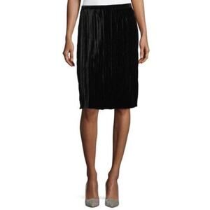 NEW Sanctuary black velvet pleated skirt